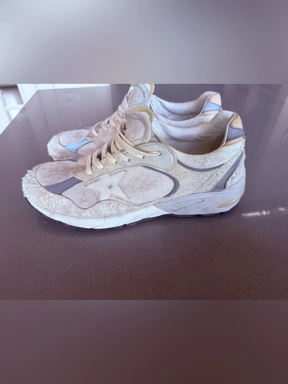 White Suede Dad Star men sneakers